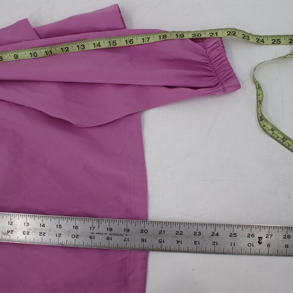 Girlfriend collective windbreaker jacket women's small zip up crop pink hooded - Picture 10 of 15